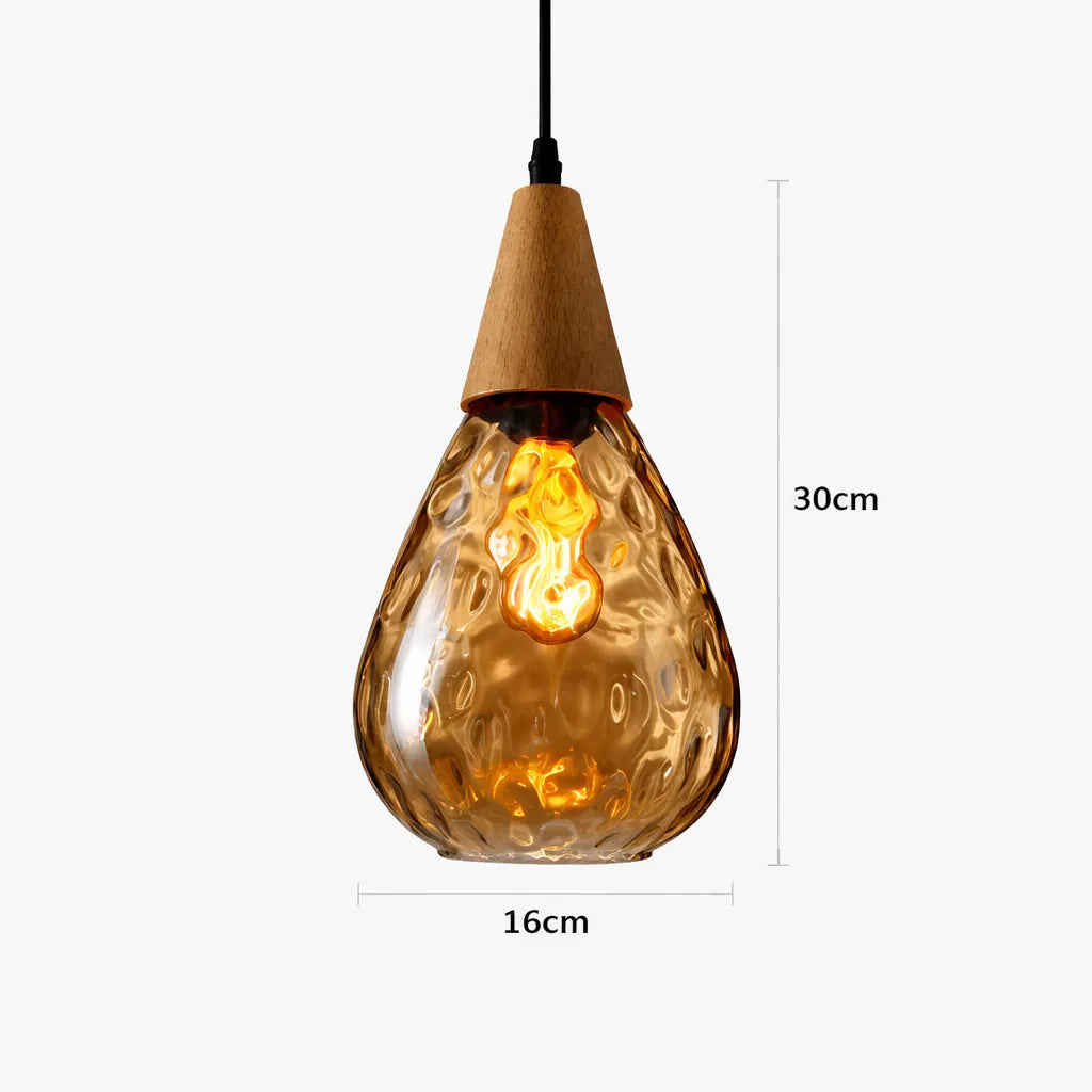 Suspension verre teinté vintage – Nordika Suspension en verre vintage Nordika 