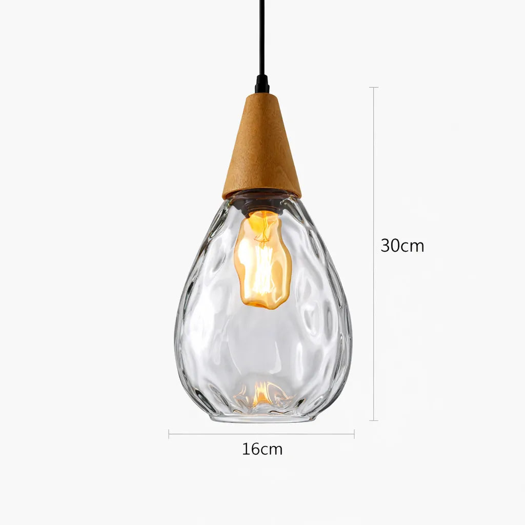 Suspension verre teinté vintage – Nordika Suspension en verre vintage Nordika 
