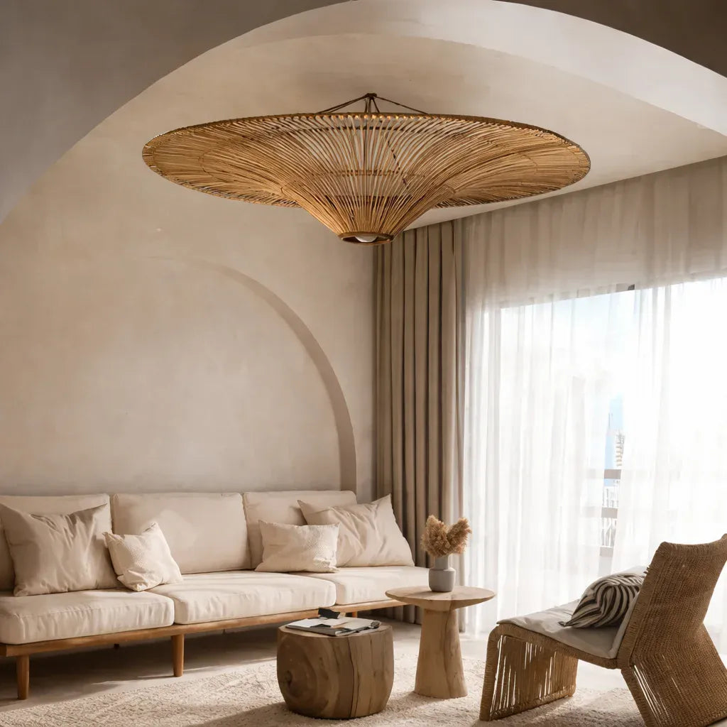 Suspension rotin naturel - Hikari Suspension rotin naturel Hikari – Sublimez votre intérieur avec style unique