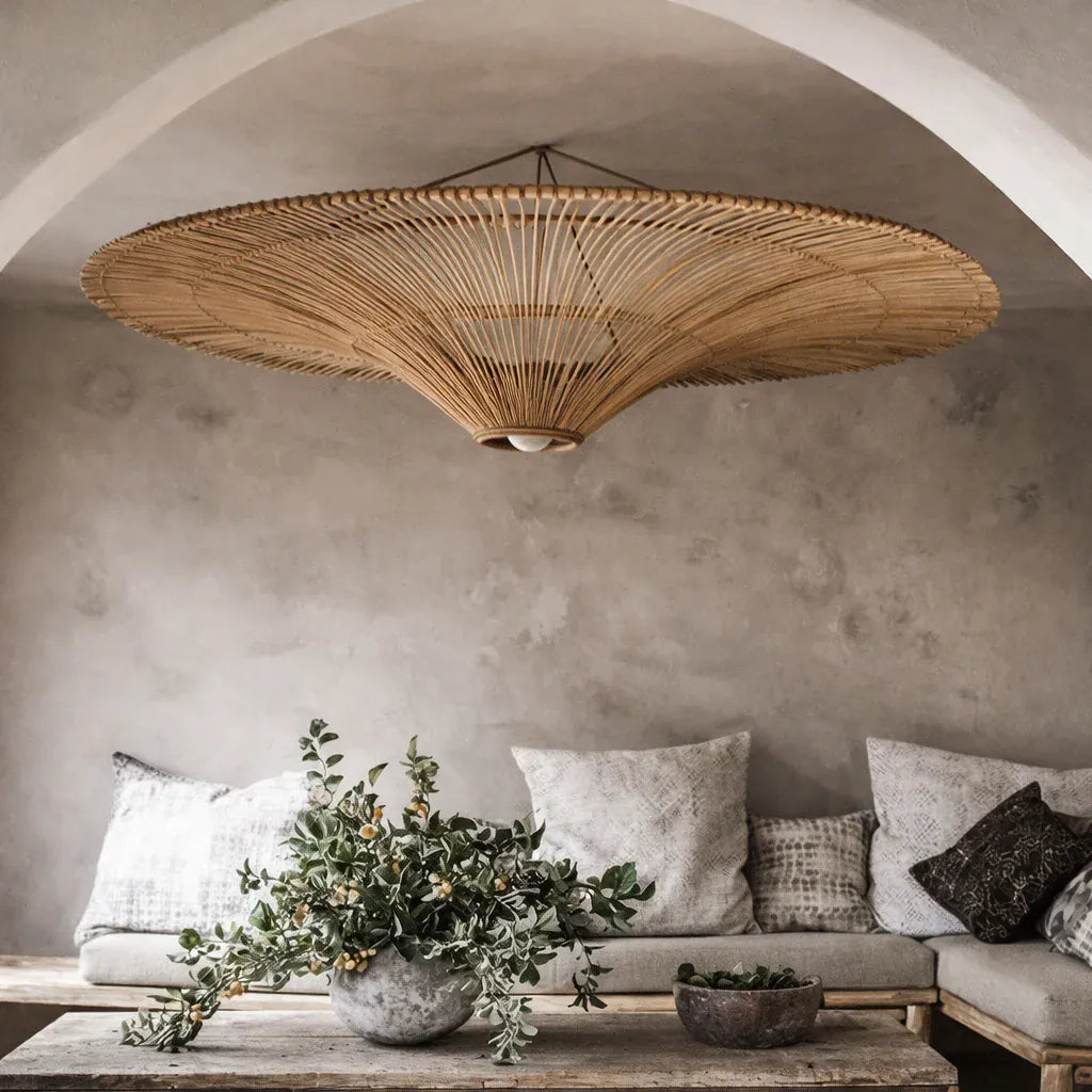 Suspension rotin naturel - Hikari Suspension rotin naturel Hikari – Sublimez votre intérieur avec style unique