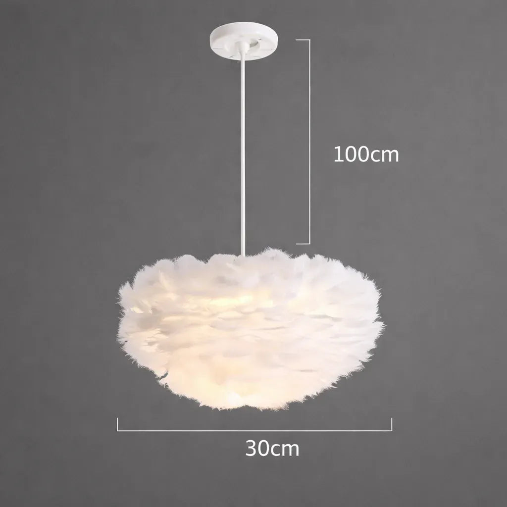 Suspension plume blanche - Blank Suspension plume blanche – Sublimez votre intérieur avec légèreté