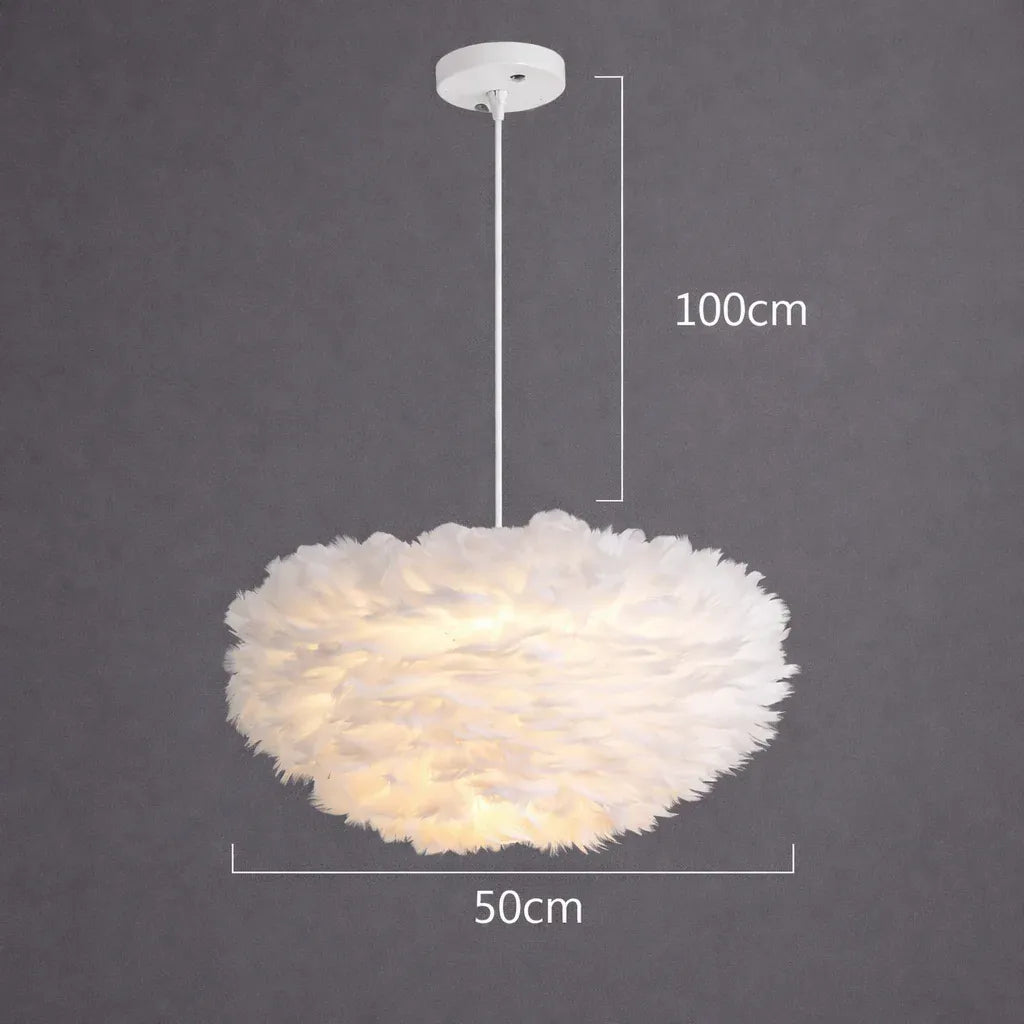Suspension plume blanche - Blank Suspension plume blanche – Sublimez votre intérieur avec légèreté