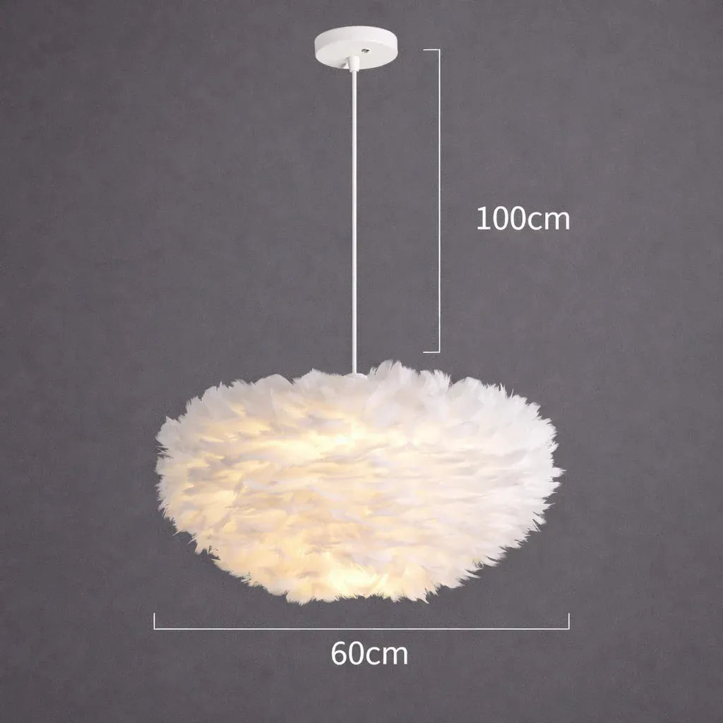 Suspension plume blanche - Blank Suspension plume blanche – Sublimez votre intérieur avec légèreté