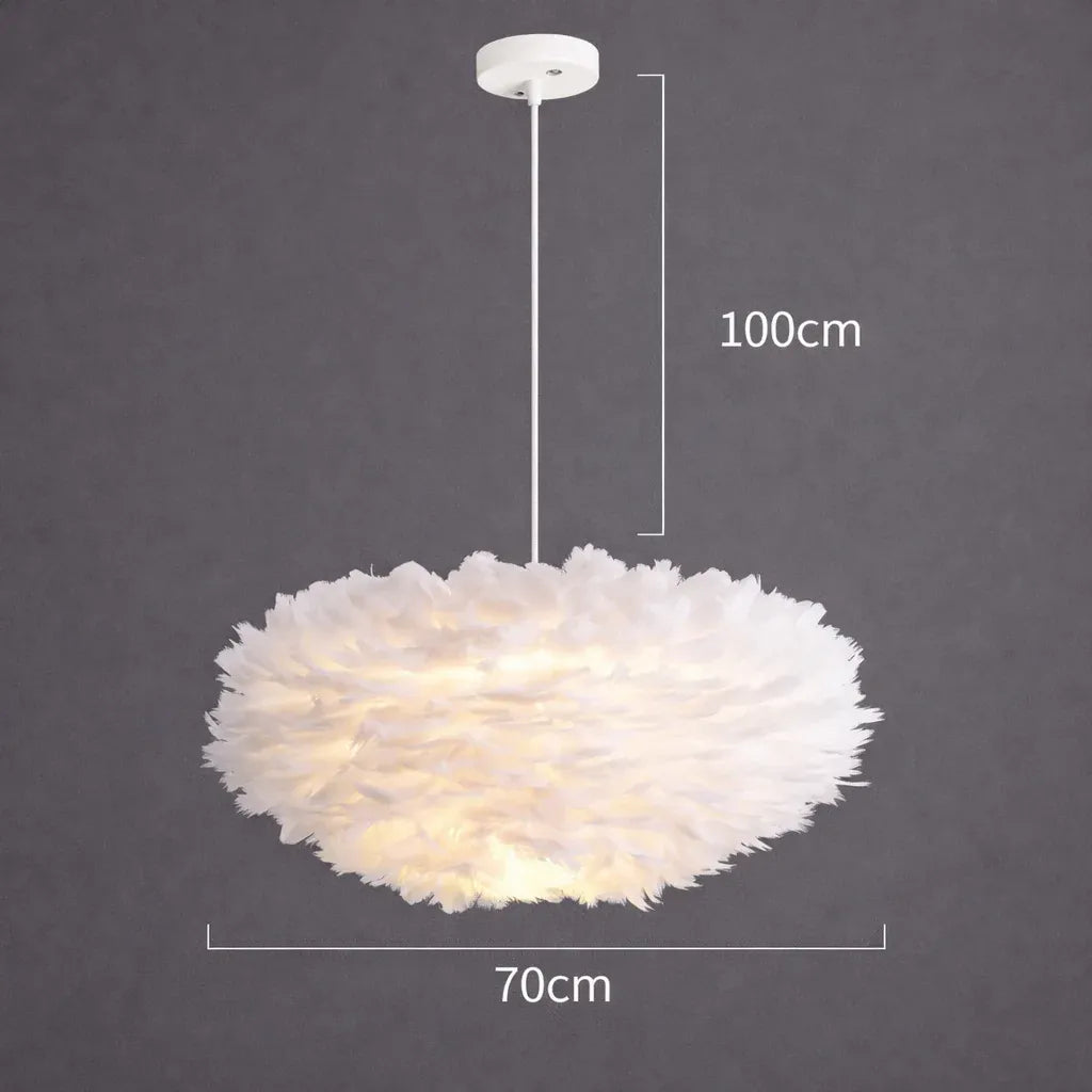 Suspension plume blanche - Blank Suspension plume blanche – Sublimez votre intérieur avec légèreté