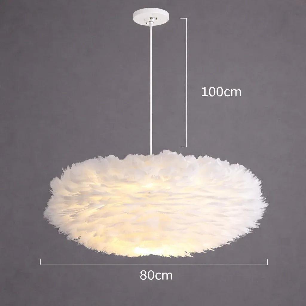 Suspension plume blanche - Blank Suspension plume blanche – Sublimez votre intérieur avec légèreté