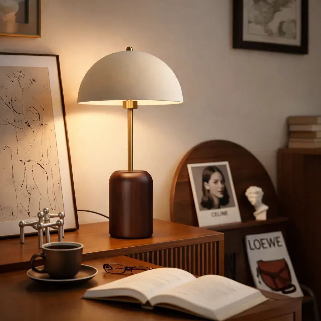 Lampe de table pied en bois - Rebust Lampe de table pied en bois – Illuminez votre intérieur avec style unique