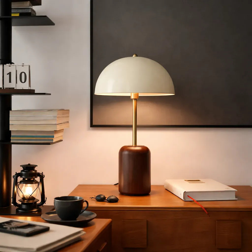 Lampe de table pied en bois - Rebust Lampe de table pied en bois – Illuminez votre intérieur avec style unique