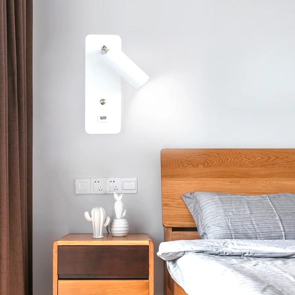 Lampe de chevet murale avec prise usb - alex Lampe de chevet murale avec prise usb - alex Éclairez!