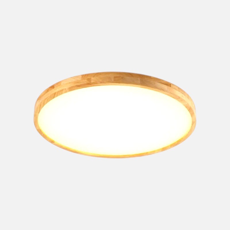 Plafonnier led rond bois - Melo Plafonnier led rond bois - Melo Chaleur immédiate