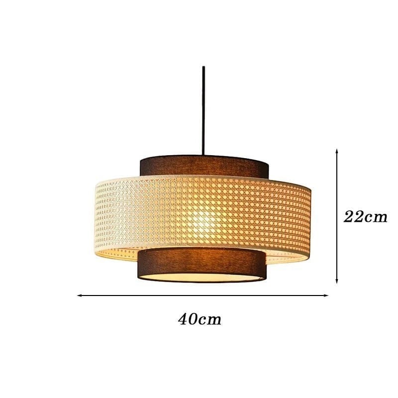 Suspension rotin vintage - Tona Suspension rotin vintage - Tona Illuminez bohème