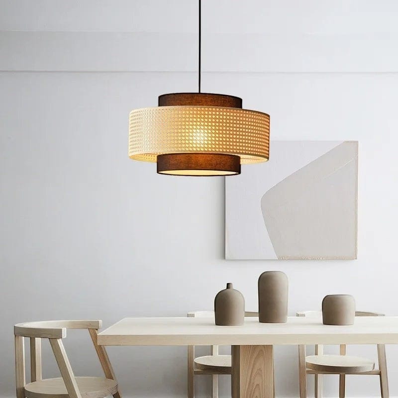 Suspension rotin vintage - Tona Suspension rotin vintage - Tona Illuminez bohème