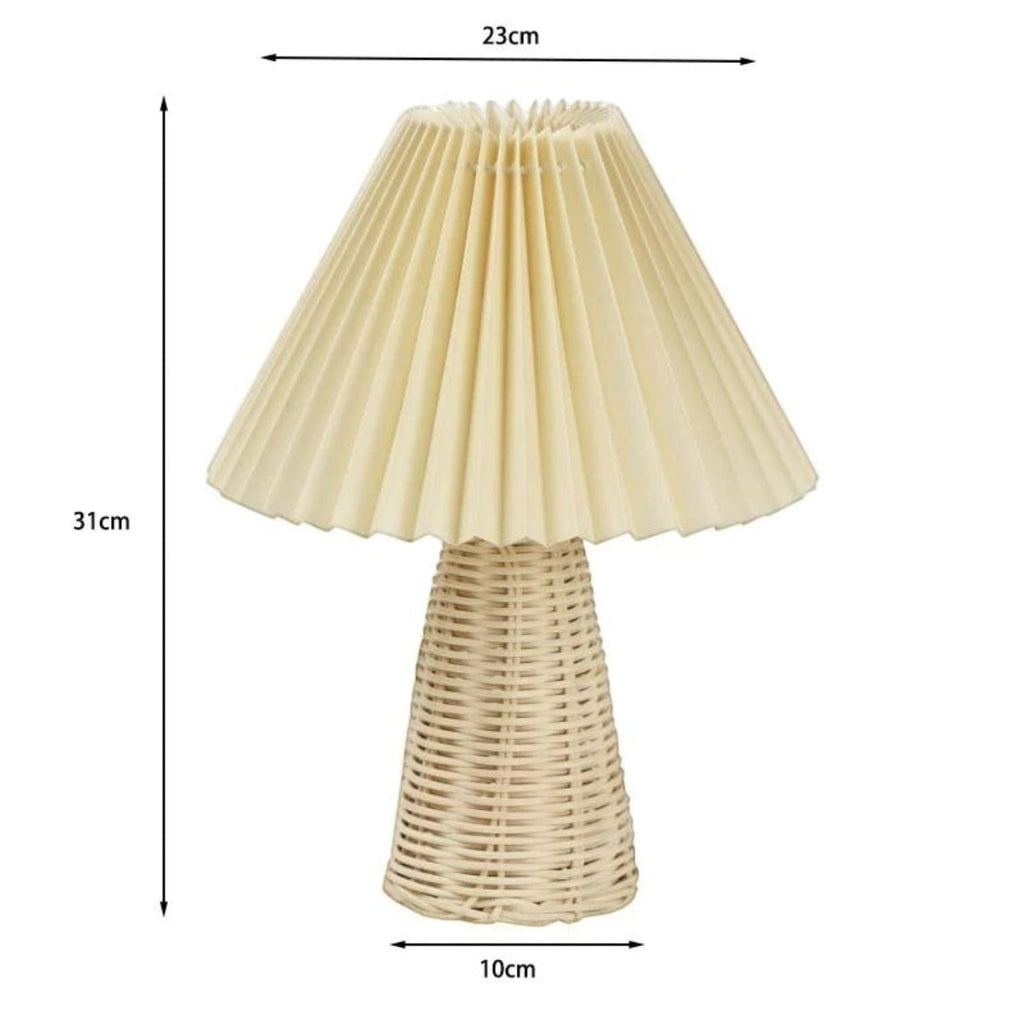 Abat jour rotin lampe de table - Folia Abat jour rotin lampe de table - Folia Charme immédiat