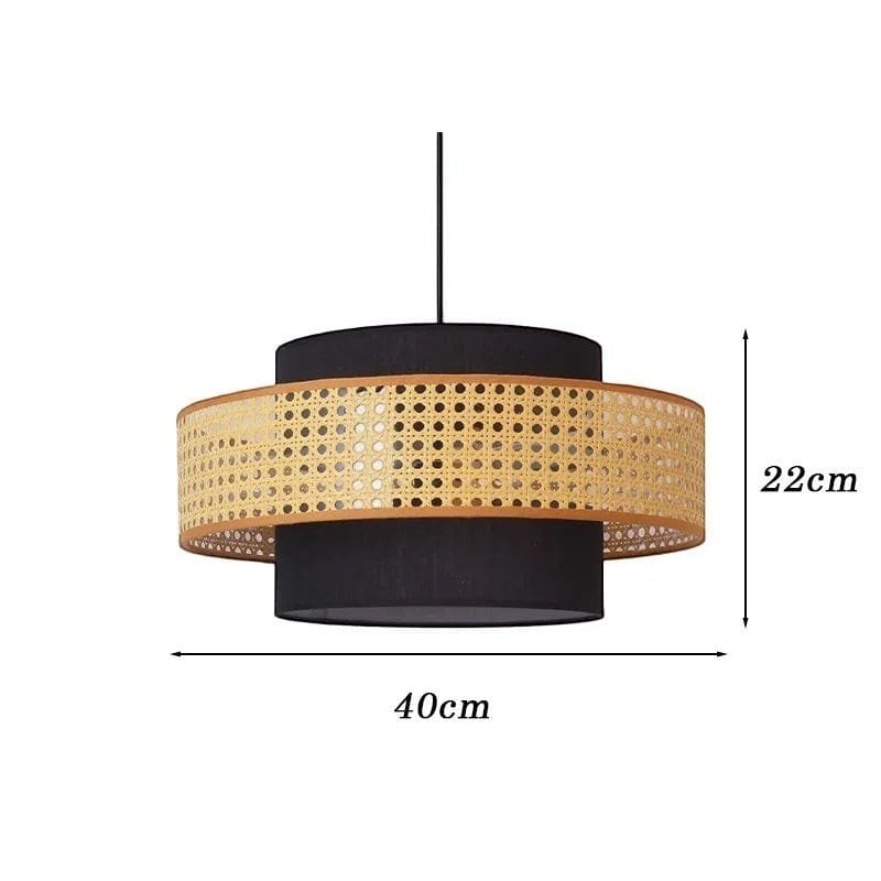 Suspension rotin vintage - Tona Suspension rotin vintage - Tona Illuminez bohème