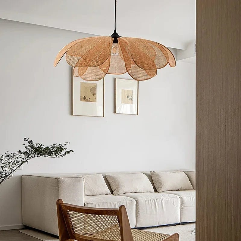 Lustre fleur rotin - Flora Lustre fleur rotin - Flora Illuminez votre intérieur