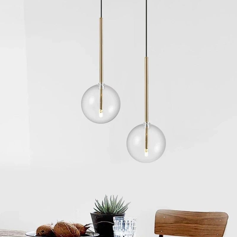 Lustre en verre transparent - Xana Lustre en verre transparent - Xana : Illuminez l'espace