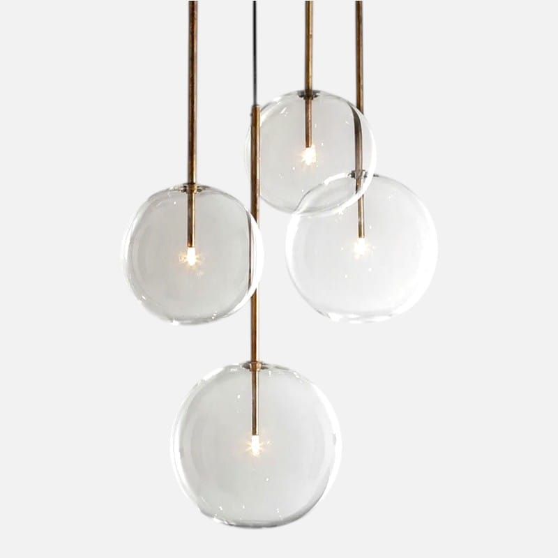 Lustre en verre transparent - Xana Lustre en verre transparent - Xana : Illuminez l'espace