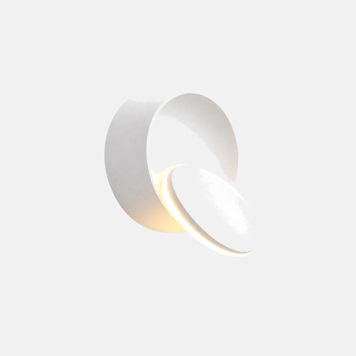 Applique murale LED rotative Satir blanche, sur fond uni