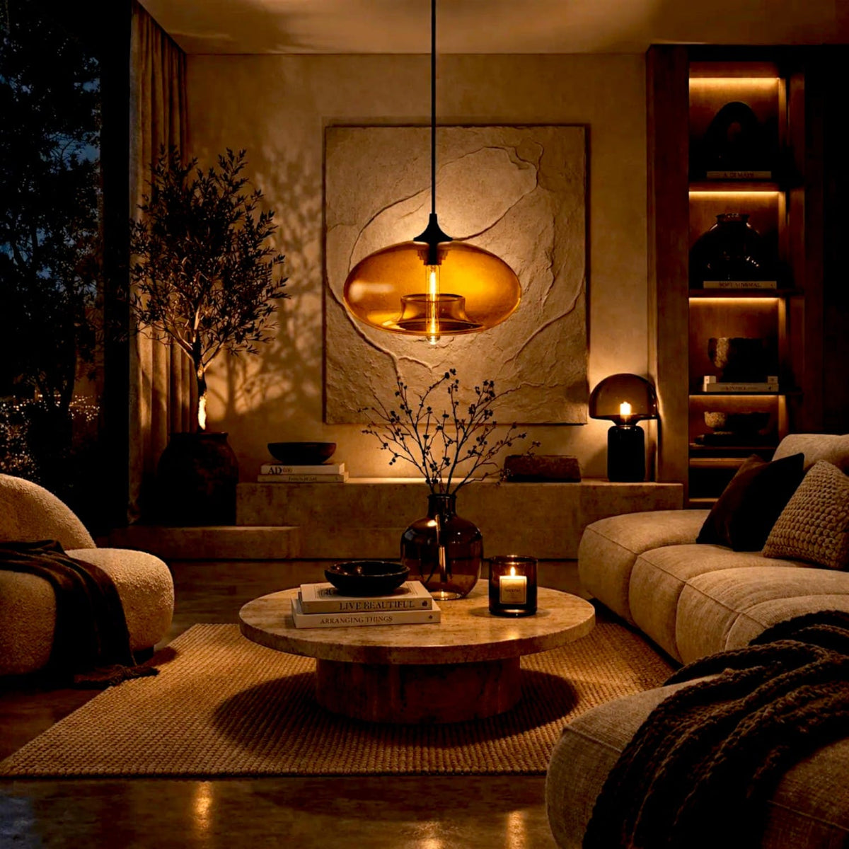 Luminaire suspension verre colore - Yva Luminaire suspension verre colore - Yva Éclat garanti