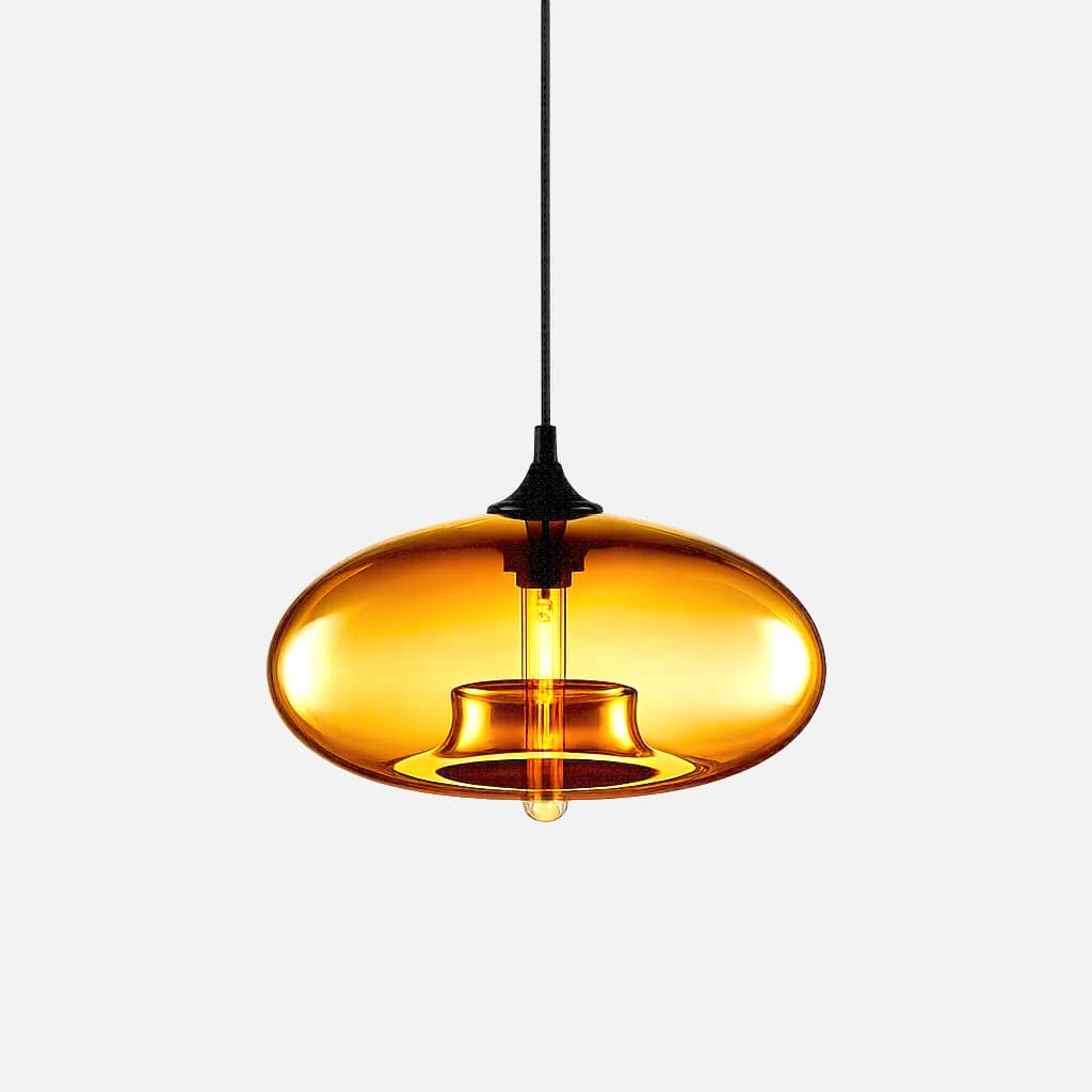 Luminaire suspension verre colore - Yva Luminaire suspension verre colore - Yva Éclat garanti