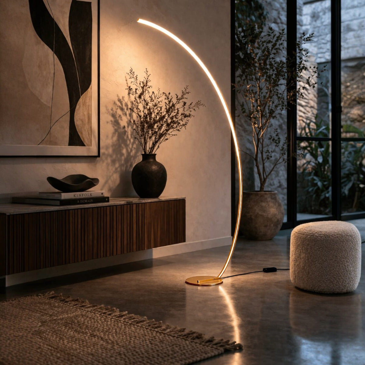Lampadaire arc led - Kara Lampadaire arc led - Kara : Illuminez votre intérieur