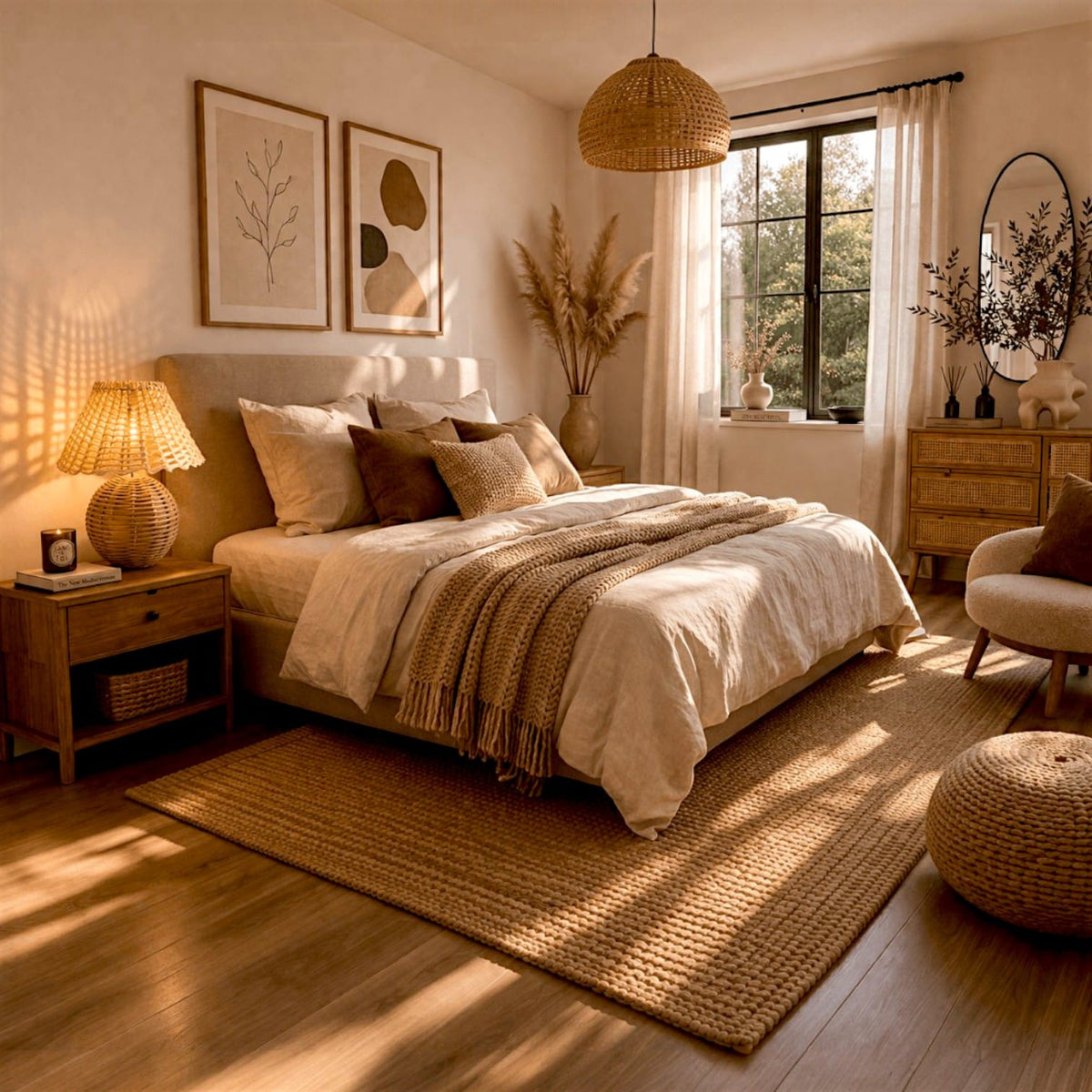 Lampe en bambou - Julio Lampe en bambou - Julio : lumière douce, style naturel