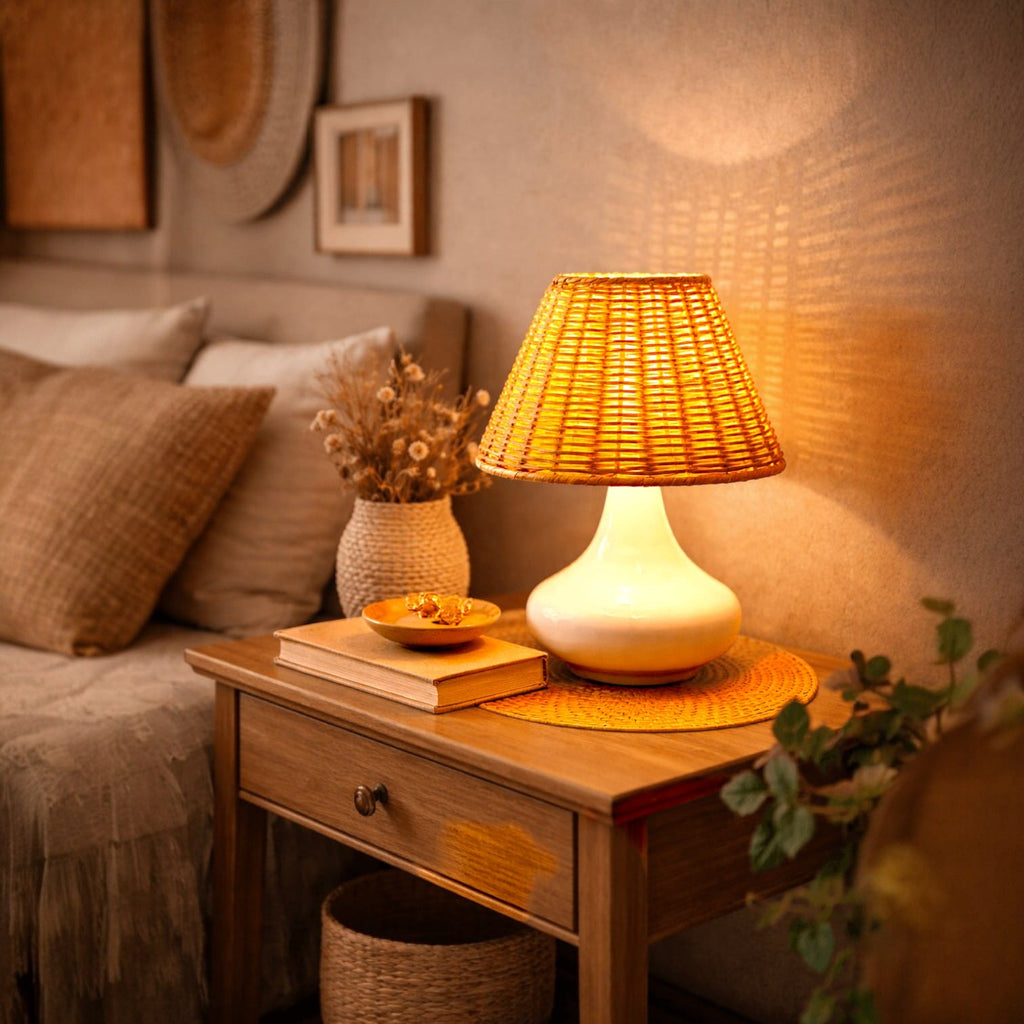 Lampe de table bambou - Kara Lampe de table bambou - Kara Illuminez votre intérieur