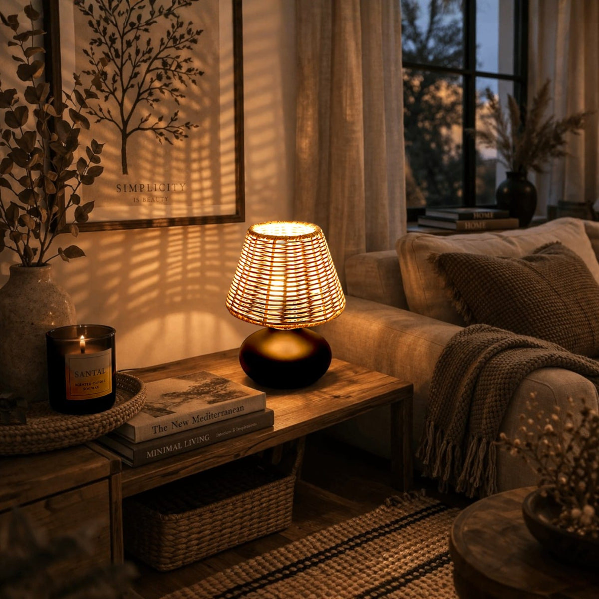 Lampe de table bambou - Kara Lampe de table bambou - Kara Illuminez votre intérieur