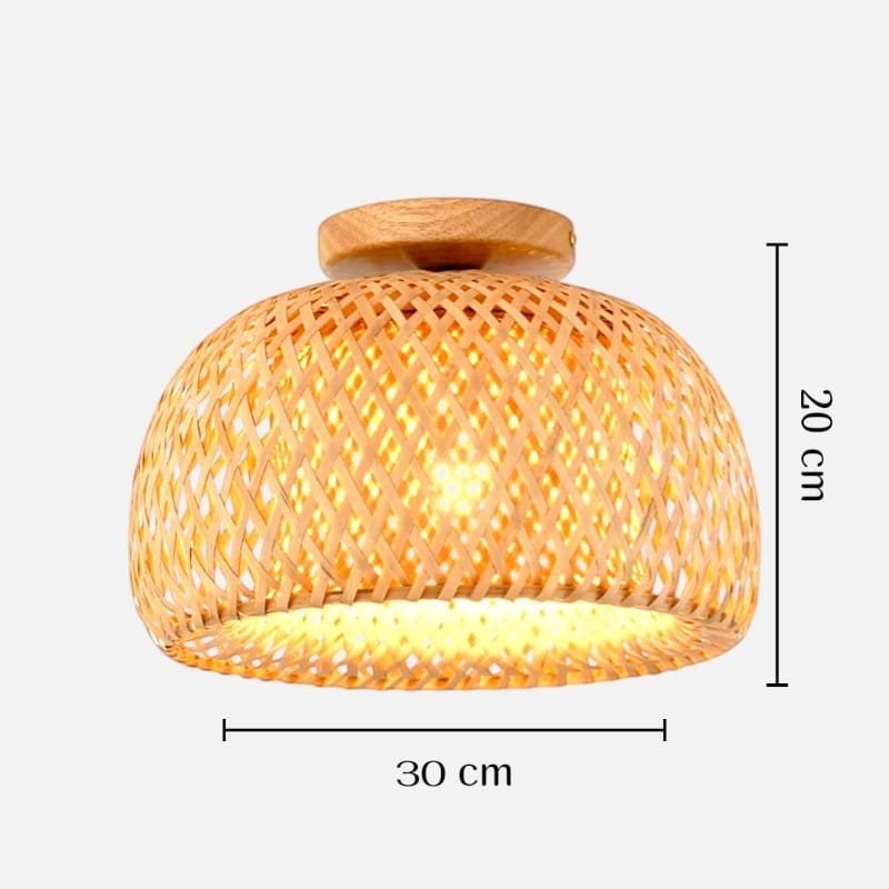 Luminaire plafonnier bambou - Valux Luminaire plafonnier bambou - Valux Style naturel, éclat