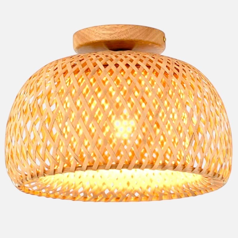 Luminaire plafonnier bambou - Valux Luminaire plafonnier bambou - Valux Style naturel, éclat