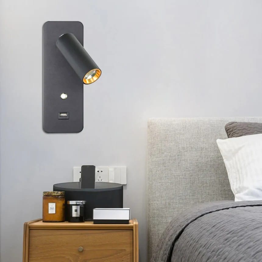 Lampe de chevet murale avec prise usb - alex Lampe de chevet murale avec prise usb - alex Éclairez!