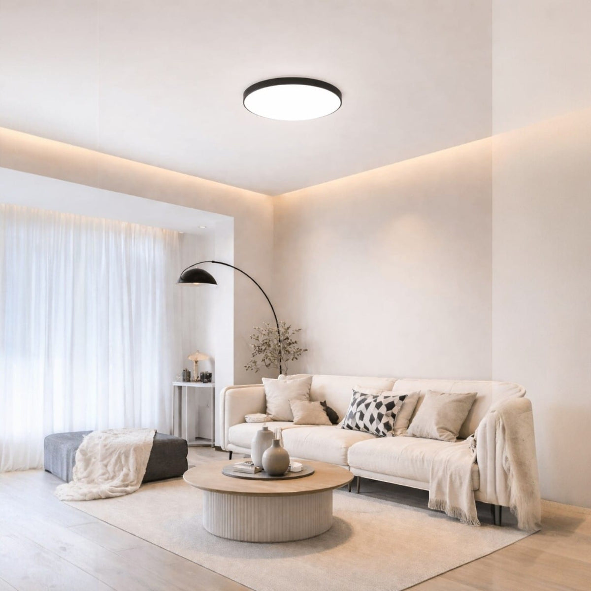 Grand plafonnier rond led - Ify Grand plafonnier rond led - Ify : Puissant et élégant