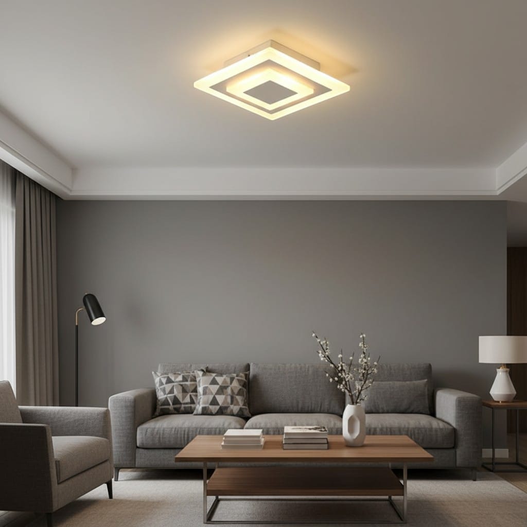 Plafonnier led design carré - Kaalis Plafonnier led design carré - Kaalis Style instantané
