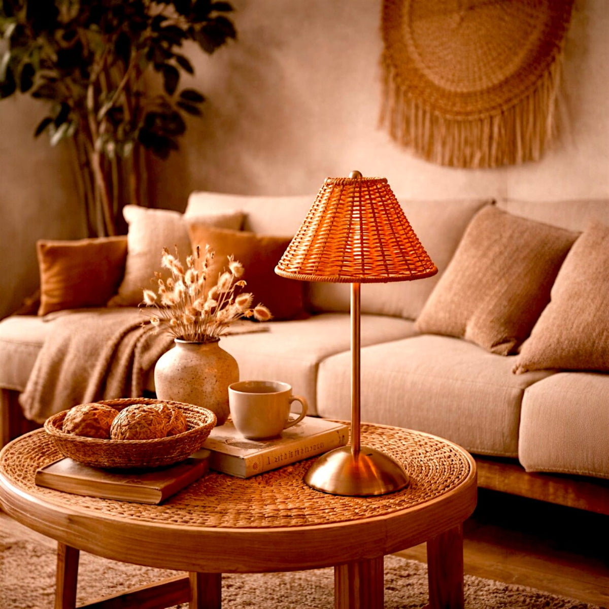 Lampe de table en rotin - Viva Lampe de table en rotin - Viva | Ambiance cosy