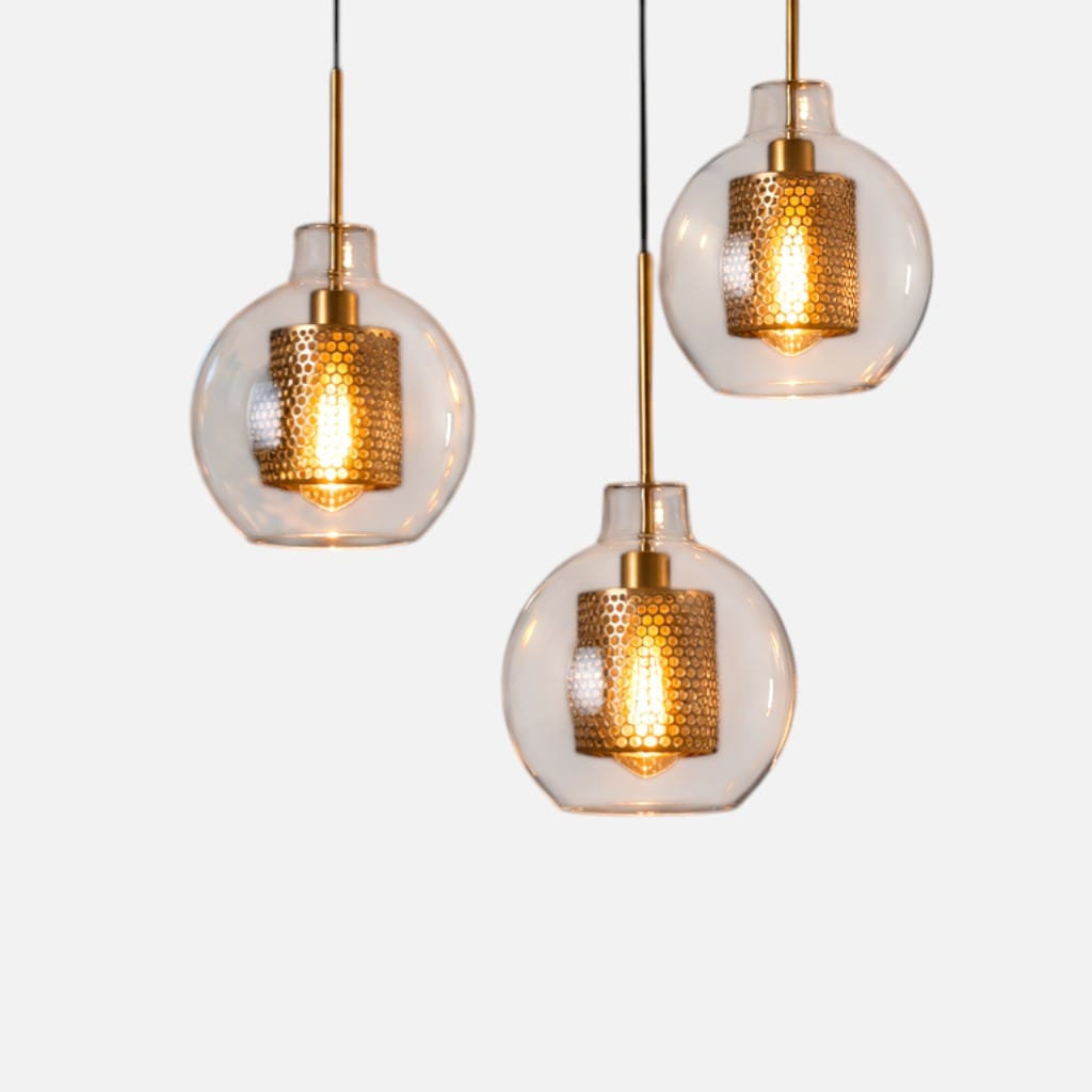 Lampe suspendue verre soufflé - Dory Lampe suspendue verre soufflé - Dory Éclat artisanal