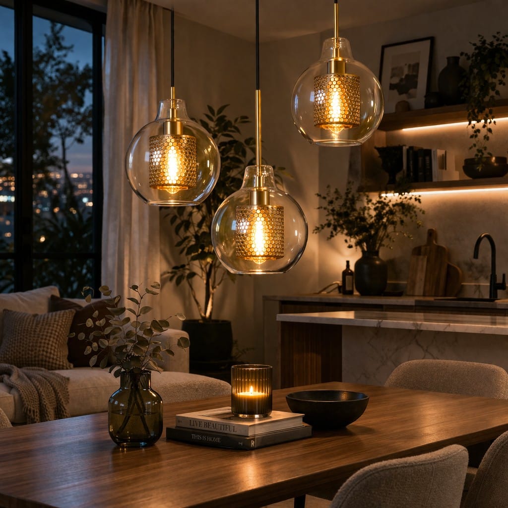 Lampe suspendue verre soufflé - Dory Lampe suspendue verre soufflé - Dory Éclat artisanal