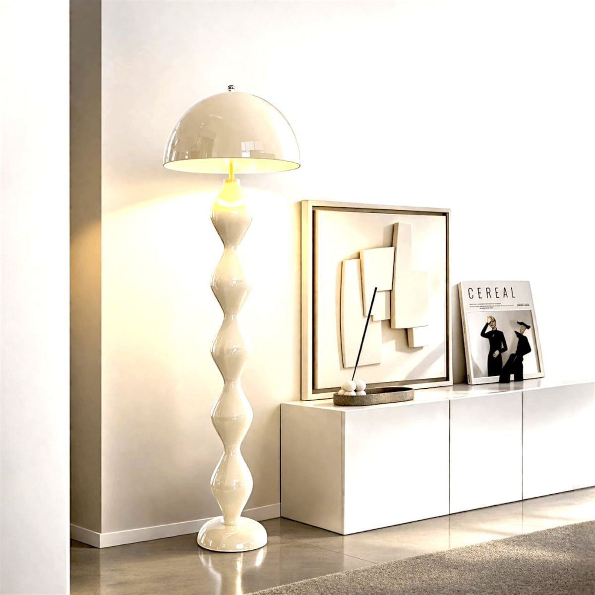 Abat jour lampadaire sur pied - Laro Abat jour lampadaire sur pied - Laro Ambiance chic