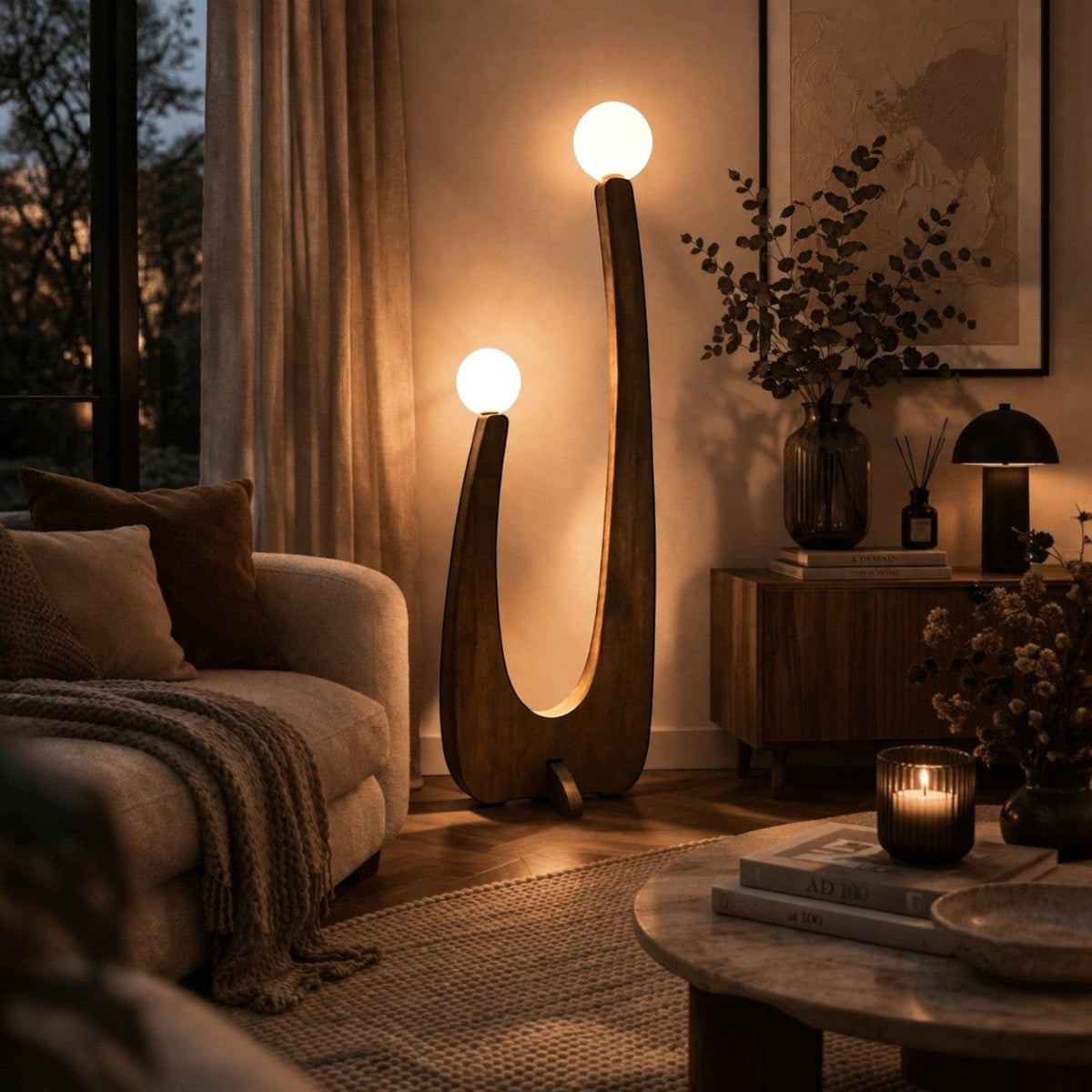 Lampadaire bois led - Solad Lampadaire bois led - Solad Illuminez, style bois LED