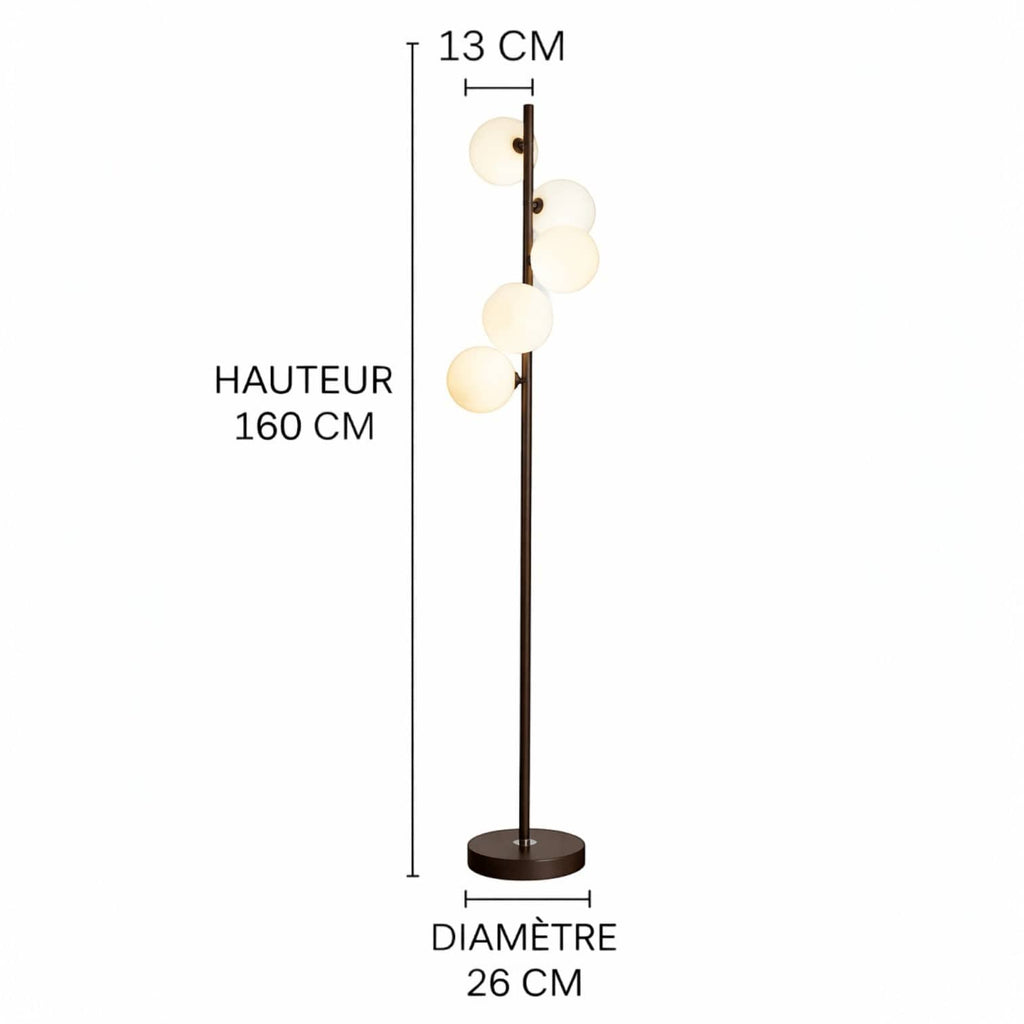 Lampe en verre sur pied - Polia Lampe en verre sur pied - Polia Illuminez votre déco
