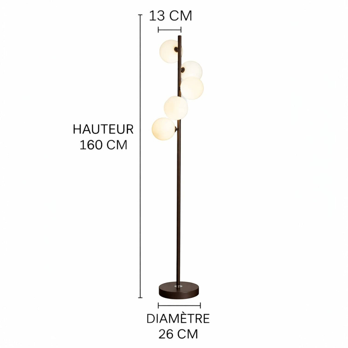 Lampe en verre sur pied - Polia Lampe en verre sur pied - Polia Illuminez votre déco