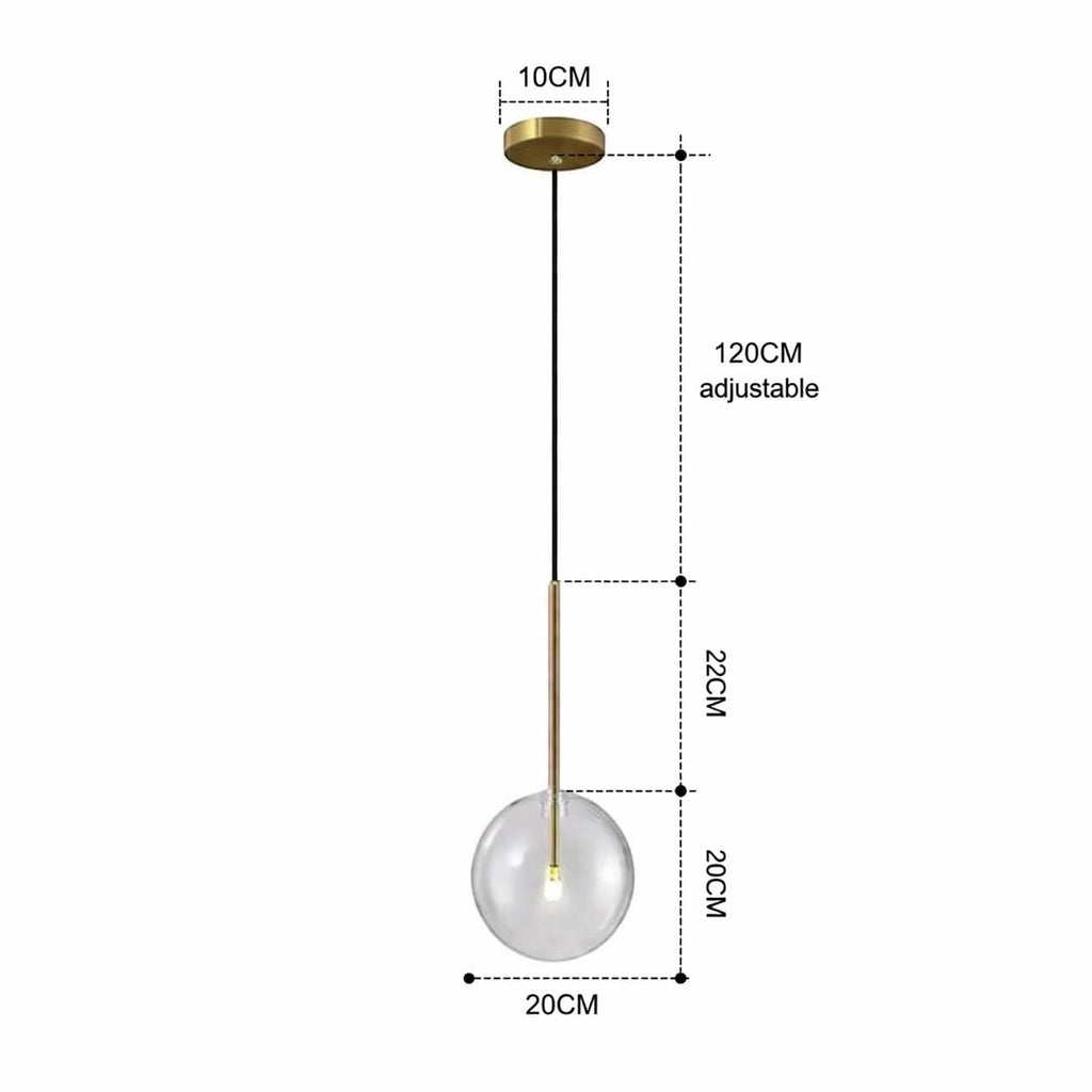 Lustre en verre transparent - Xana Lustre en verre transparent - Xana : Illuminez l'espace