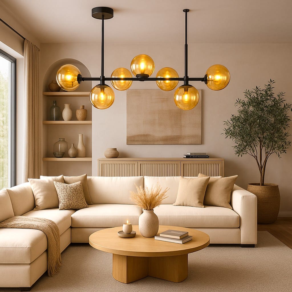Lampe suspendue boule en verre - Kara Lampe suspendue boule en verre - Kara — Sublime