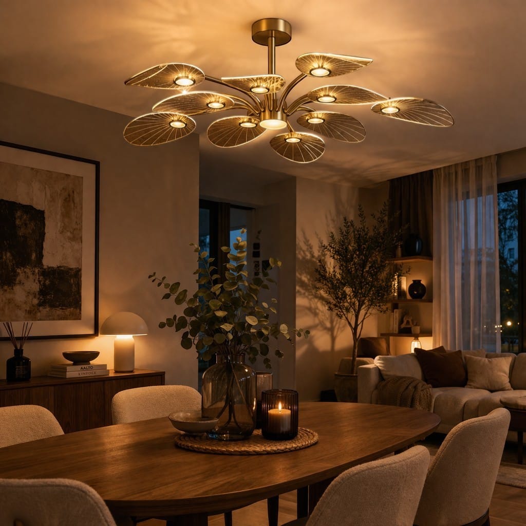 Plafonnier led nordique - Lina Plafonnier led nordique - Lina Lumière cosy immédiate