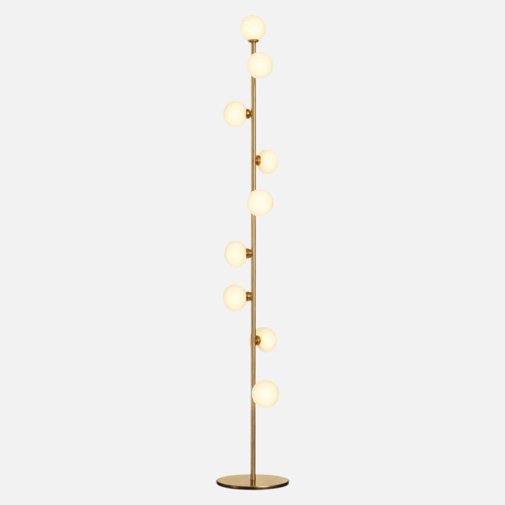 Lampadaire doré boule - Iris Lampadaire doré boule - Iris Éclat instantané