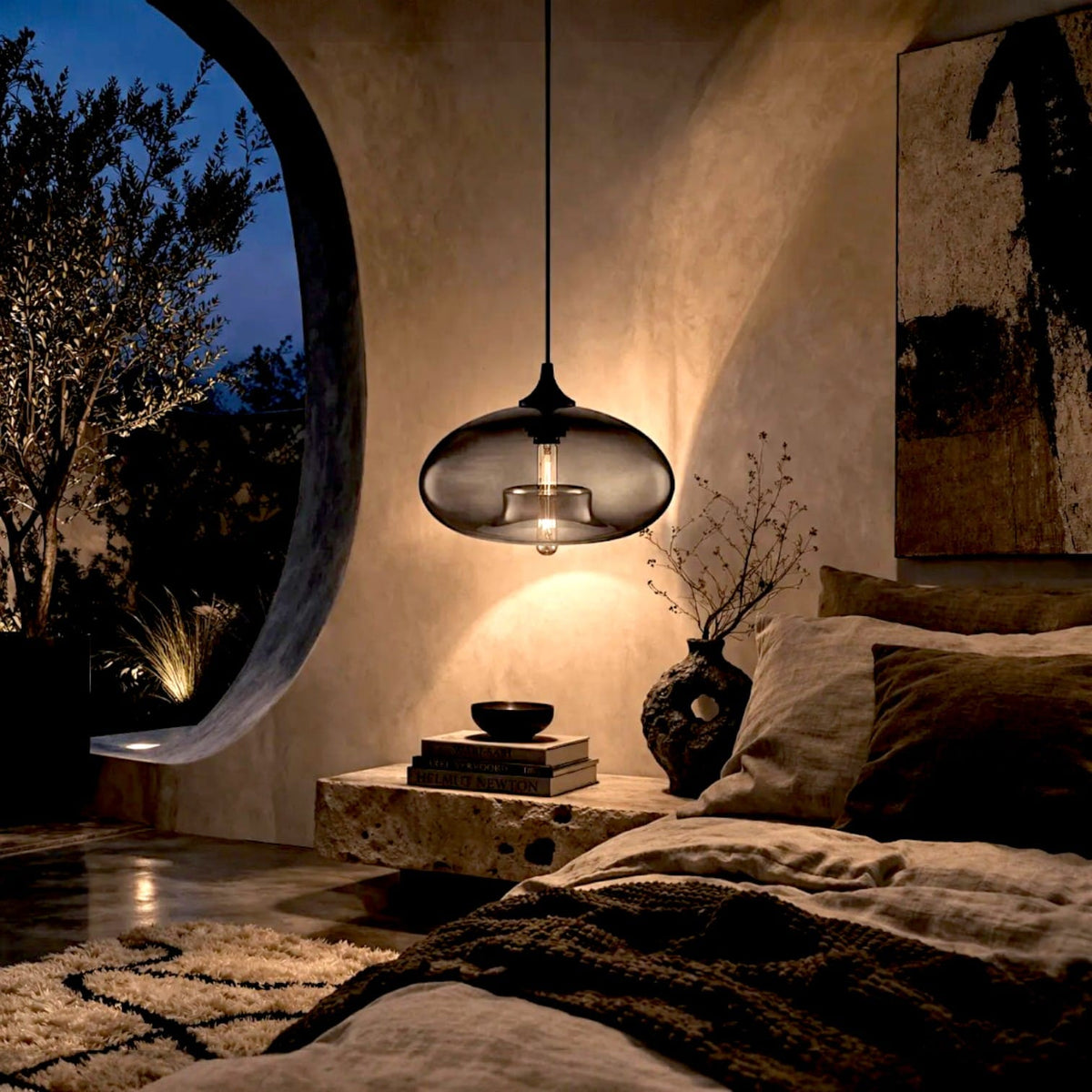 Luminaire suspension verre colore - Yva Luminaire suspension verre colore - Yva Éclat garanti