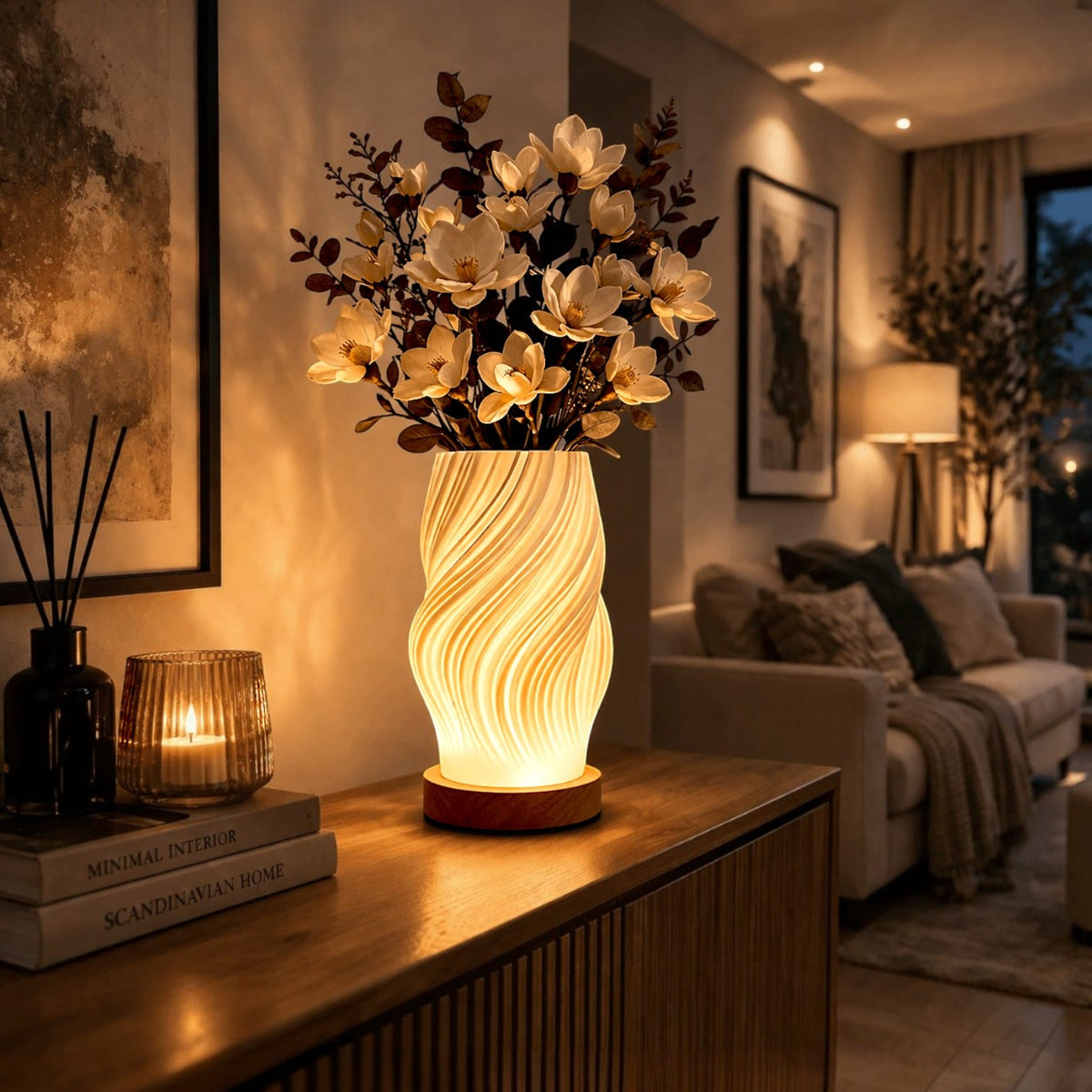 Lampe de table pied bois - Yva Lampe de table pied bois - Yva - Illuminez avec style