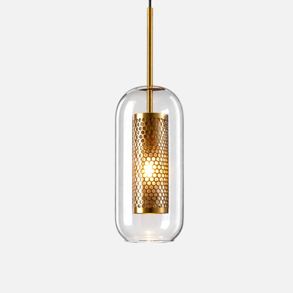 Lampe verre suspension - Doria Lampe verre suspension - Doria : Éclairez votre style