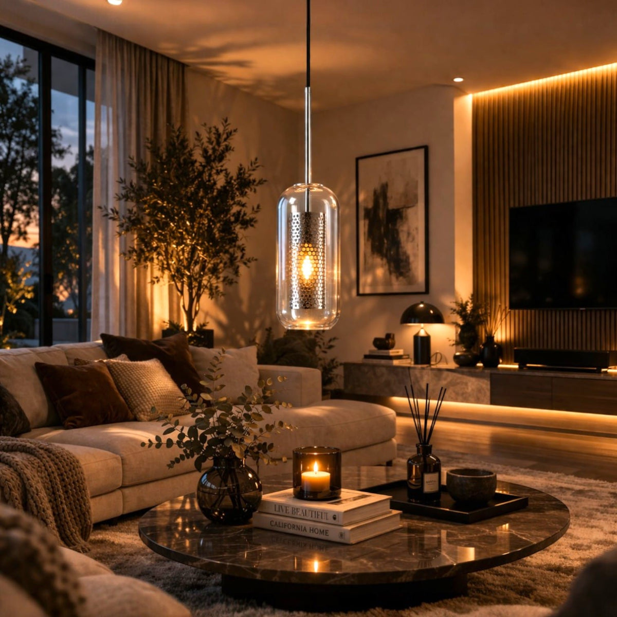 Lampe verre suspension - Doria Lampe verre suspension - Doria : Éclairez votre style