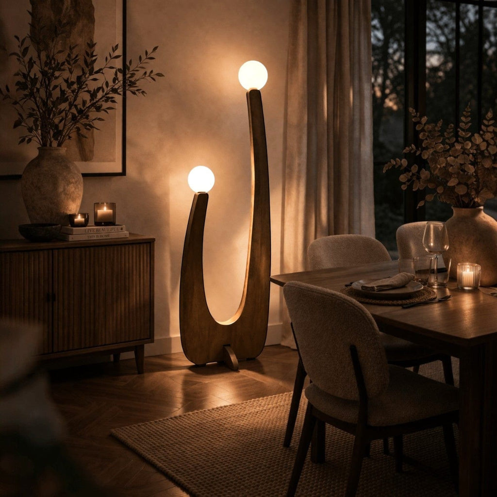 Lampadaire bois led - Solad Lampadaire bois led - Solad Illuminez, style bois LED