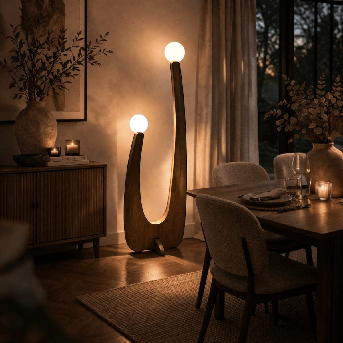 Lampadaire bois led - Solad Lampadaire bois led - Solad Illuminez, style bois LED