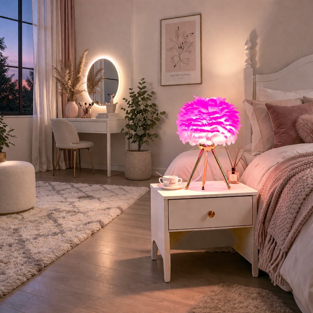 Lampe de table plume - Plumo Lampe de table plume - Plumo Adoptez la lumière plume